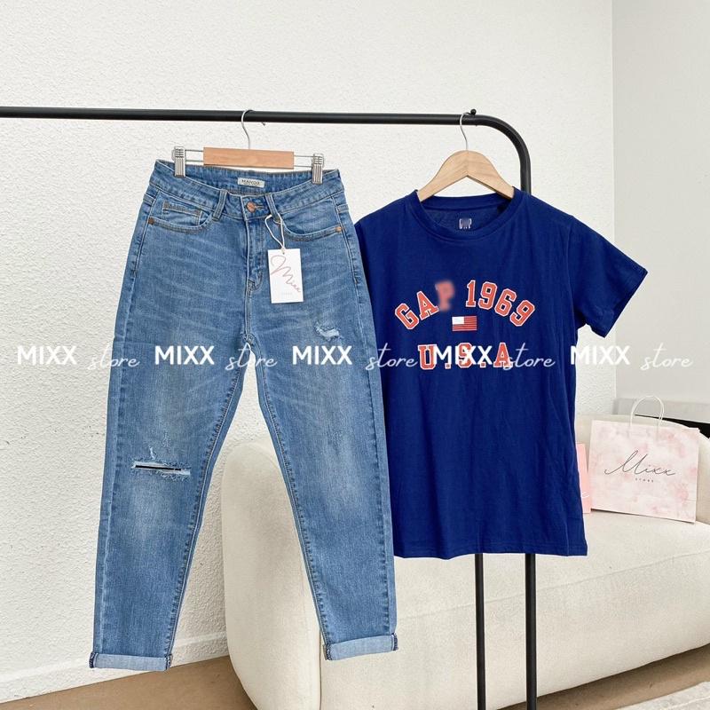 Áo thun nữ in chữ chất cotton mềm mịn phom vừa người chuẩn đẹp