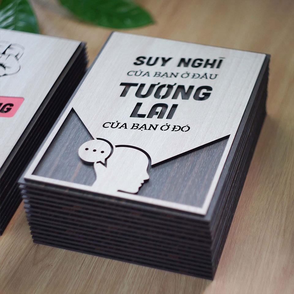 Tranh khẩu hiệu truyền động lực TBIG122, trang treo trang trí văn phòng slogan suy nghĩ của bạn ở đâu tương lai bạn ở đó