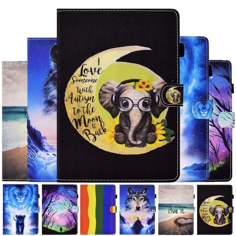 Bao da bảo vệ máy tính bảng họa tiết hoạt hình cho Amazon Kindle Fire HD 8 Plus 2020 8.0 inch