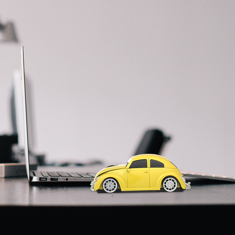 Chuột Hình Ô Tô Không Dây 2.4G USB 1000 DPI Với Bộ Thu Ánh Sáng LED Cho Máy Tính Xách Tay PC