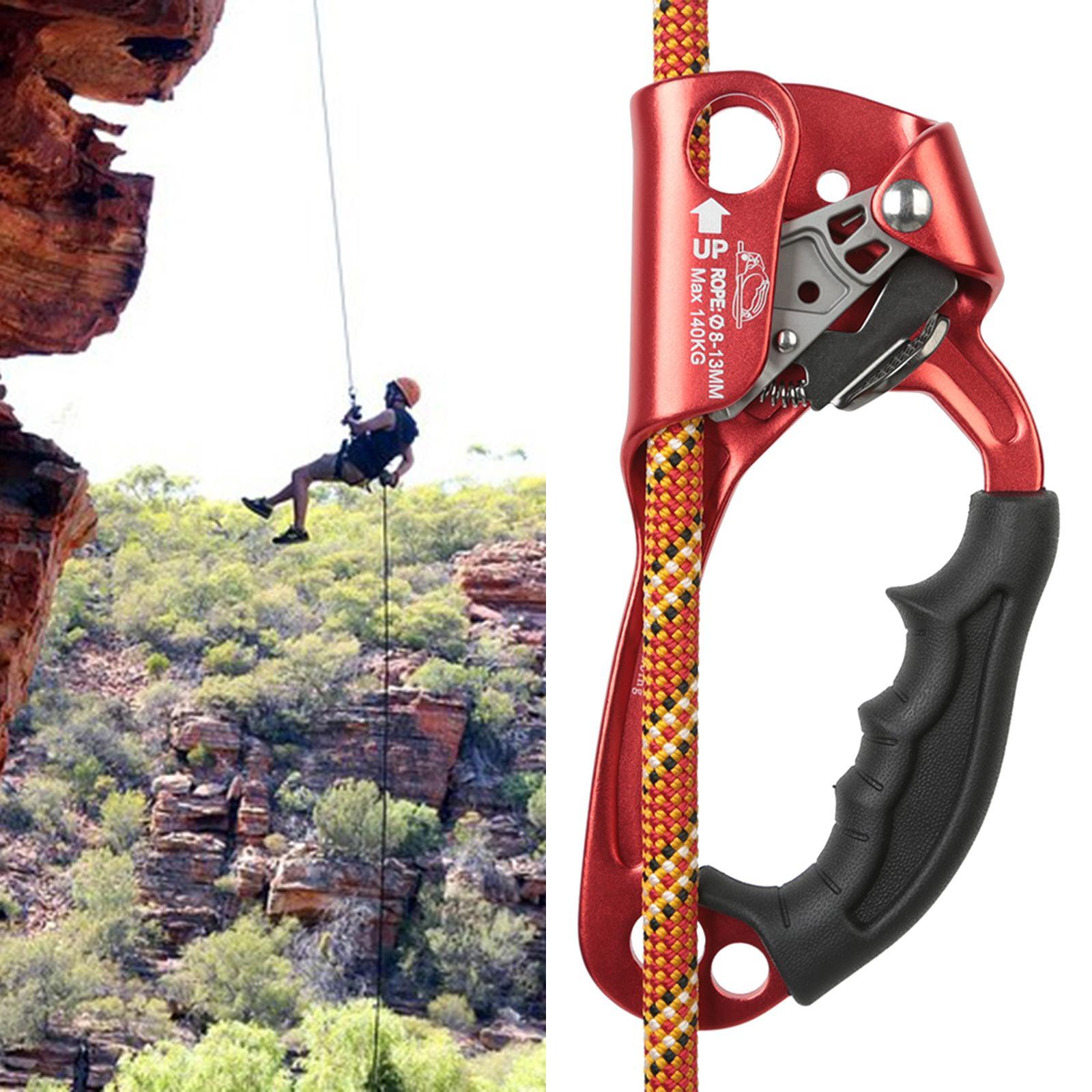 Hand Ascender Durable for Rock Climbing Mountaineering Right Hand Red