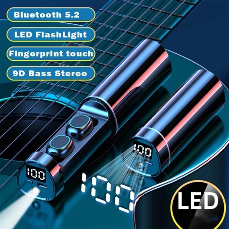 Tai Nghe Không Dây N21 Bluetooth 5.2 Chống Nước Có Đèn Pin
