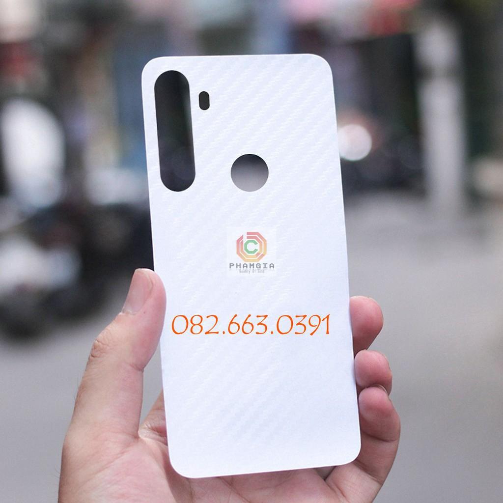 Dán mặt lưng skin carbon dành cho Realme - vân nổi 3D trong