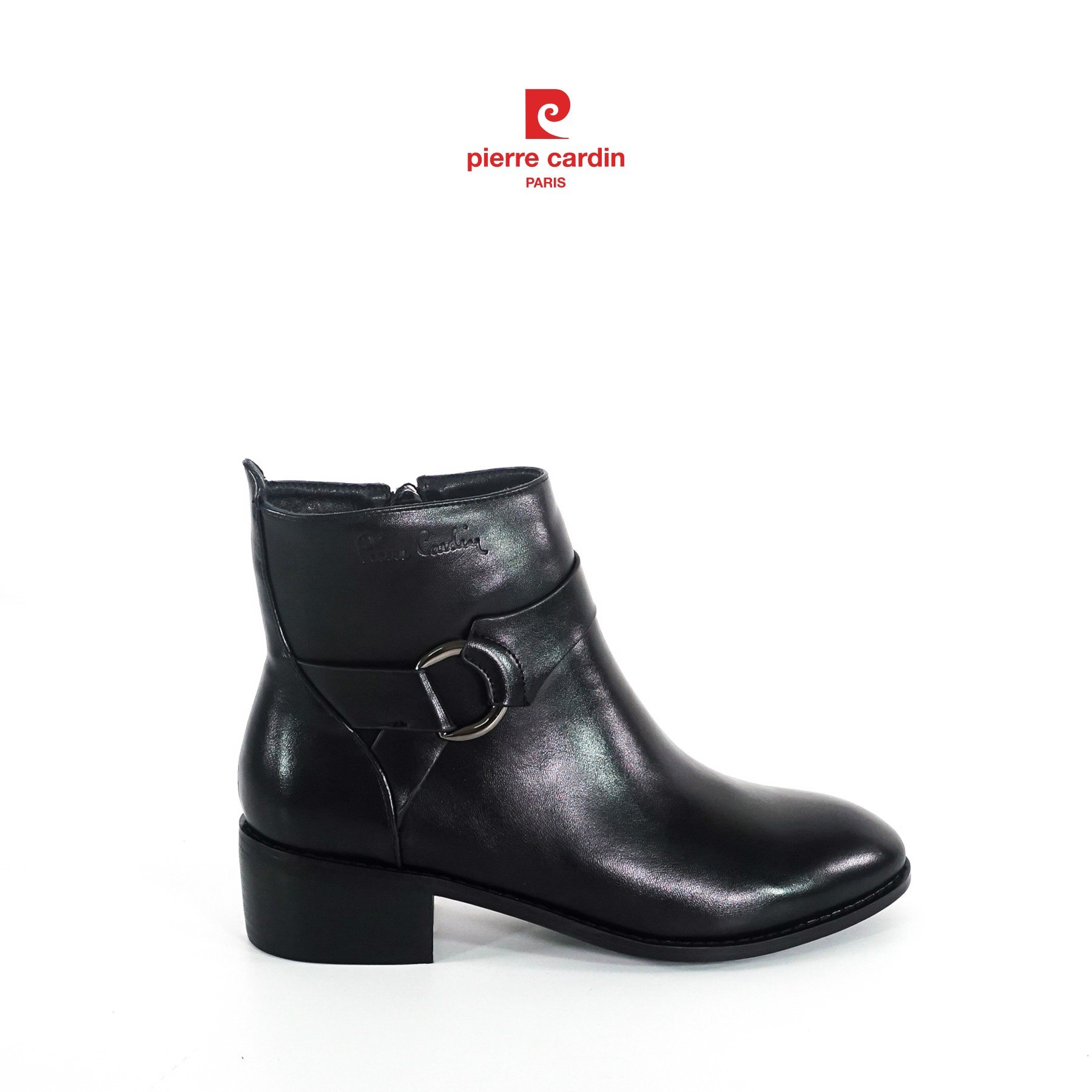 Giày boots nữ Pierre Cardin, đế cao 5cm, chất liệu da cao cấp - PCWFWS 212