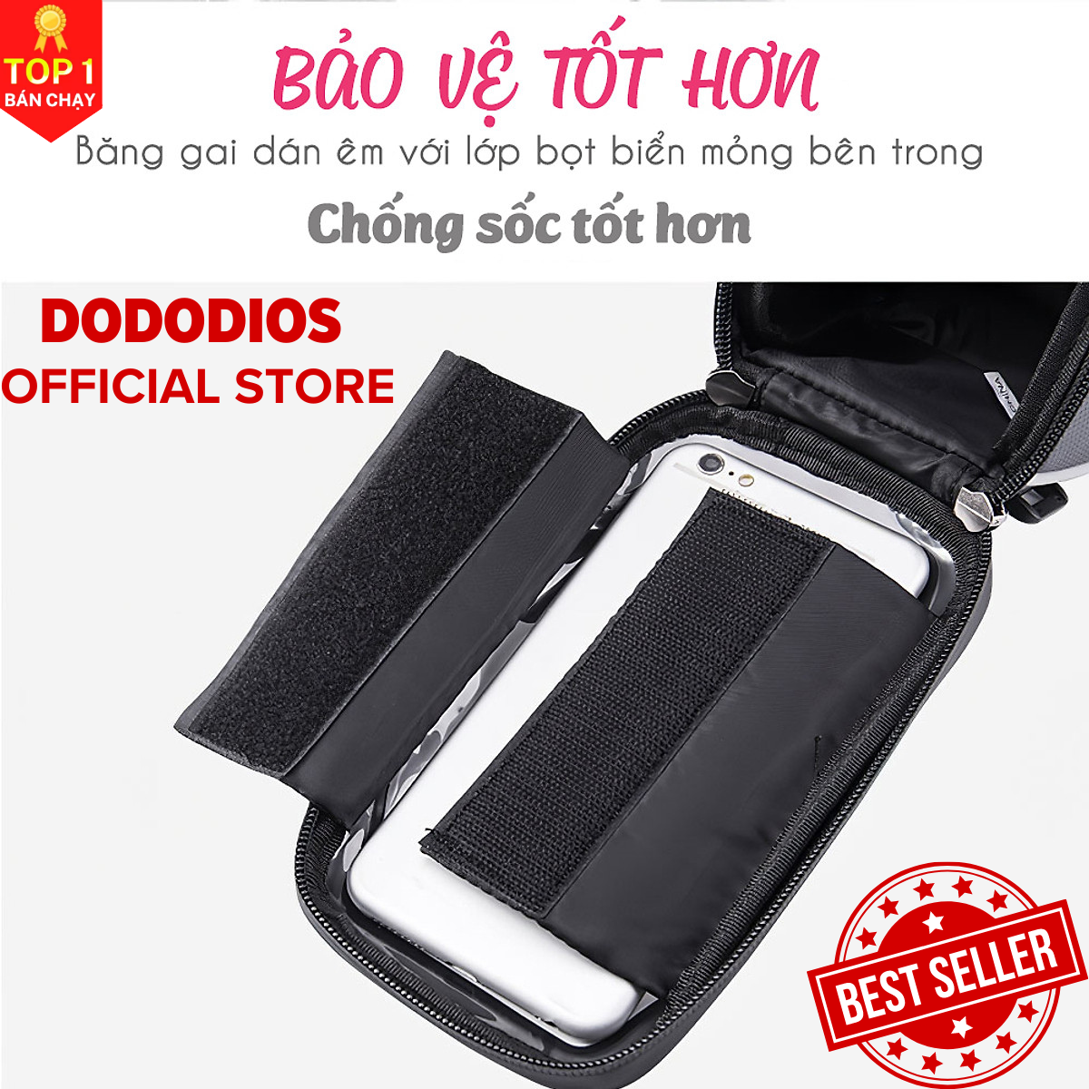 Túi xe đạp treo gắn sườn xe chống nước cao cấp, túi treo sườn xe đạp - Chính hãng dododios