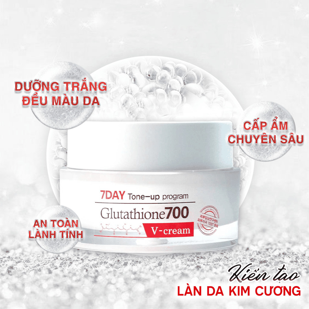 Kem Dưỡng Da Angel's Liquid 7Day Whitening Program Glutathione 700 V-Cream 50ml