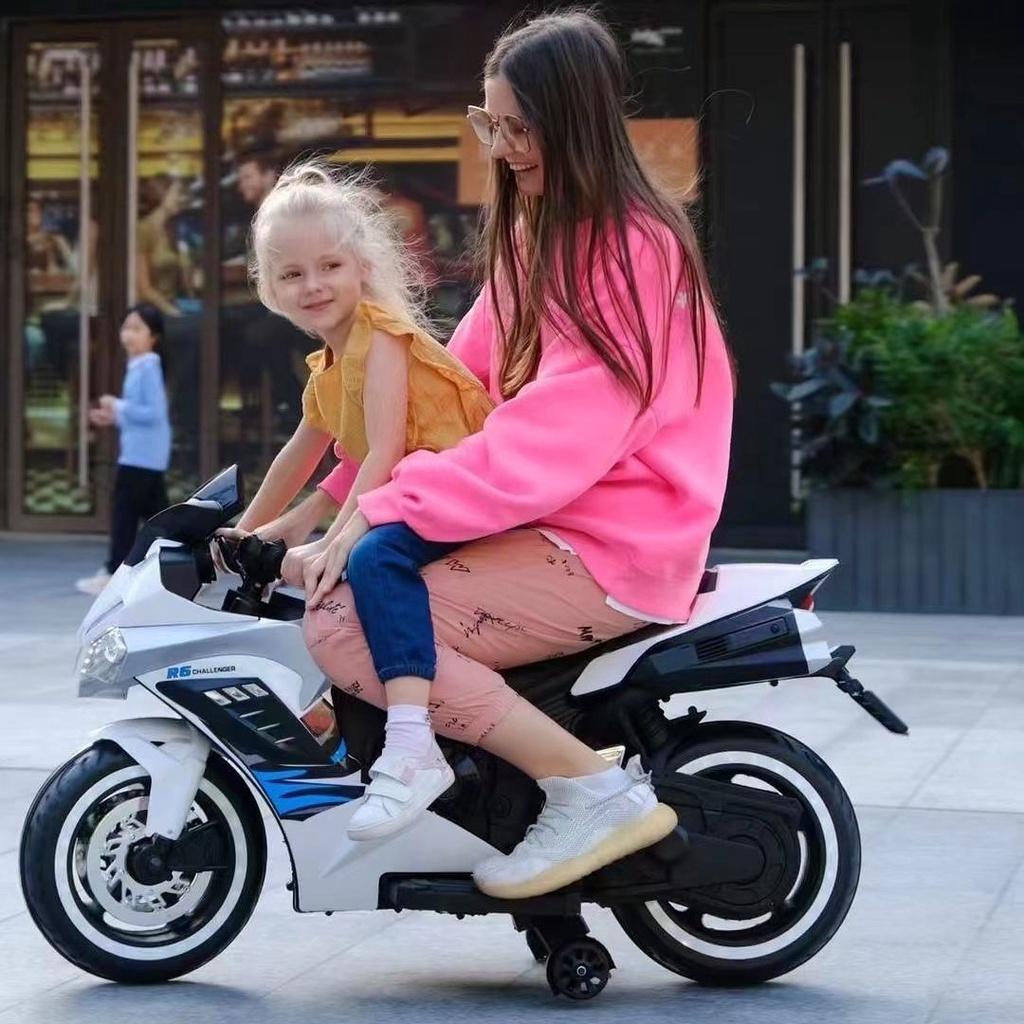 HOTXe mô tô điện trẻ em phân khối lớn mới, xe hai bánh có thể ngồi sạc ô tô đồ chơi dành cho người lớn từ 4-7 tuổi