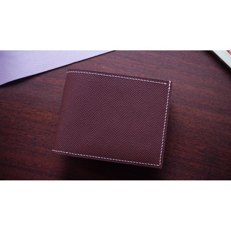 Ví da nam Cao Cấp da bò vân epsom mix màu - ví nam ngang handmade thiết kế trẻ trung bảo hành 3 năm - BC21008