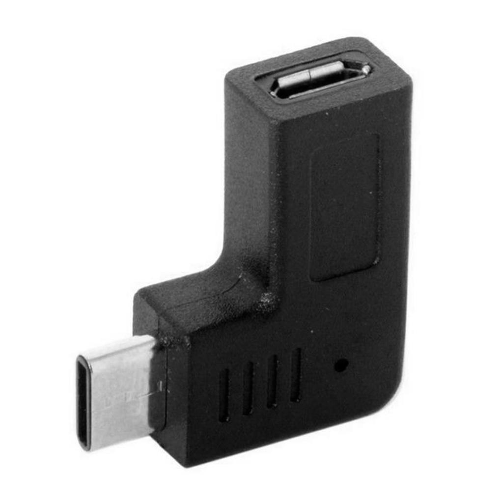 2x 90 Degree Micro USB Female To Type C Male Adapter For Samsung,Huawei,PC
