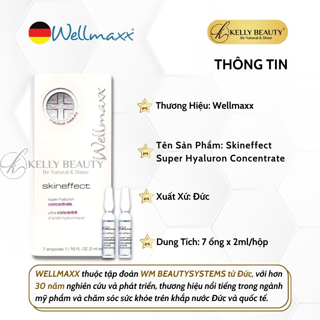 Huyết Thanh Siêu Cấp Ẩm WELLMAXX Super Hyaluron Concentrate - Cấp Ẩm Gấp 4 Lần; Giữ Ẩm Suốt 72 Giờ - Kelly Beauty