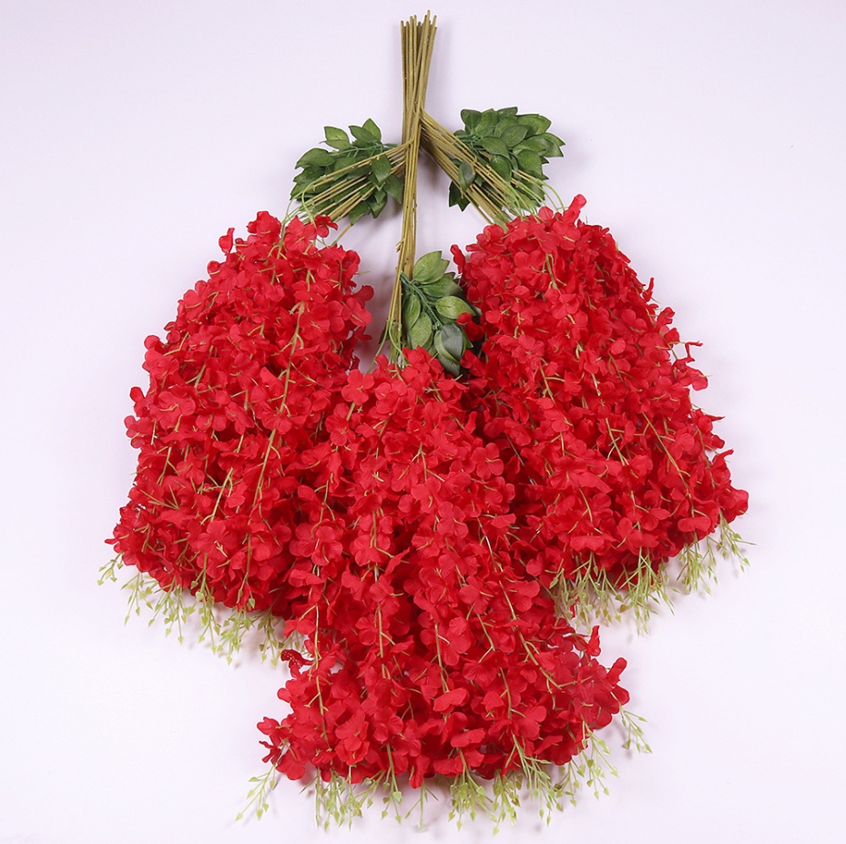 Hoa tử đằng giả chiều dài 110cm Bông giả cao cấp trang trí decor phòng khách chụp ảnh