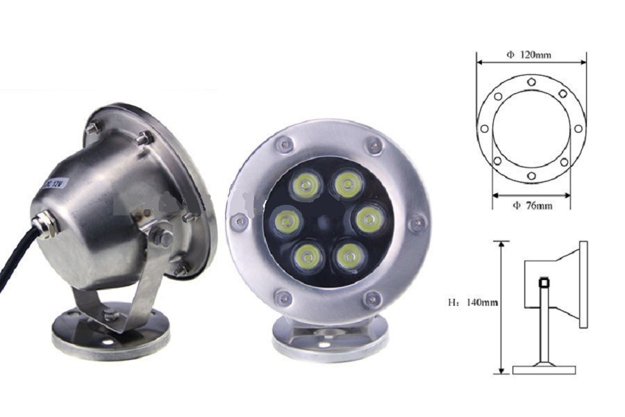 Đèn LED Âm Nước Công Suất 6W GSN6 GS Lighting (Ánh sáng Vàng)