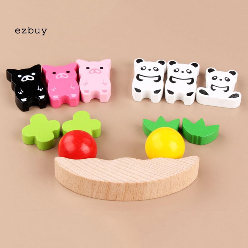 Bộ Đồ Chơi Xếp Hình Động Vật Bằng Gỗ