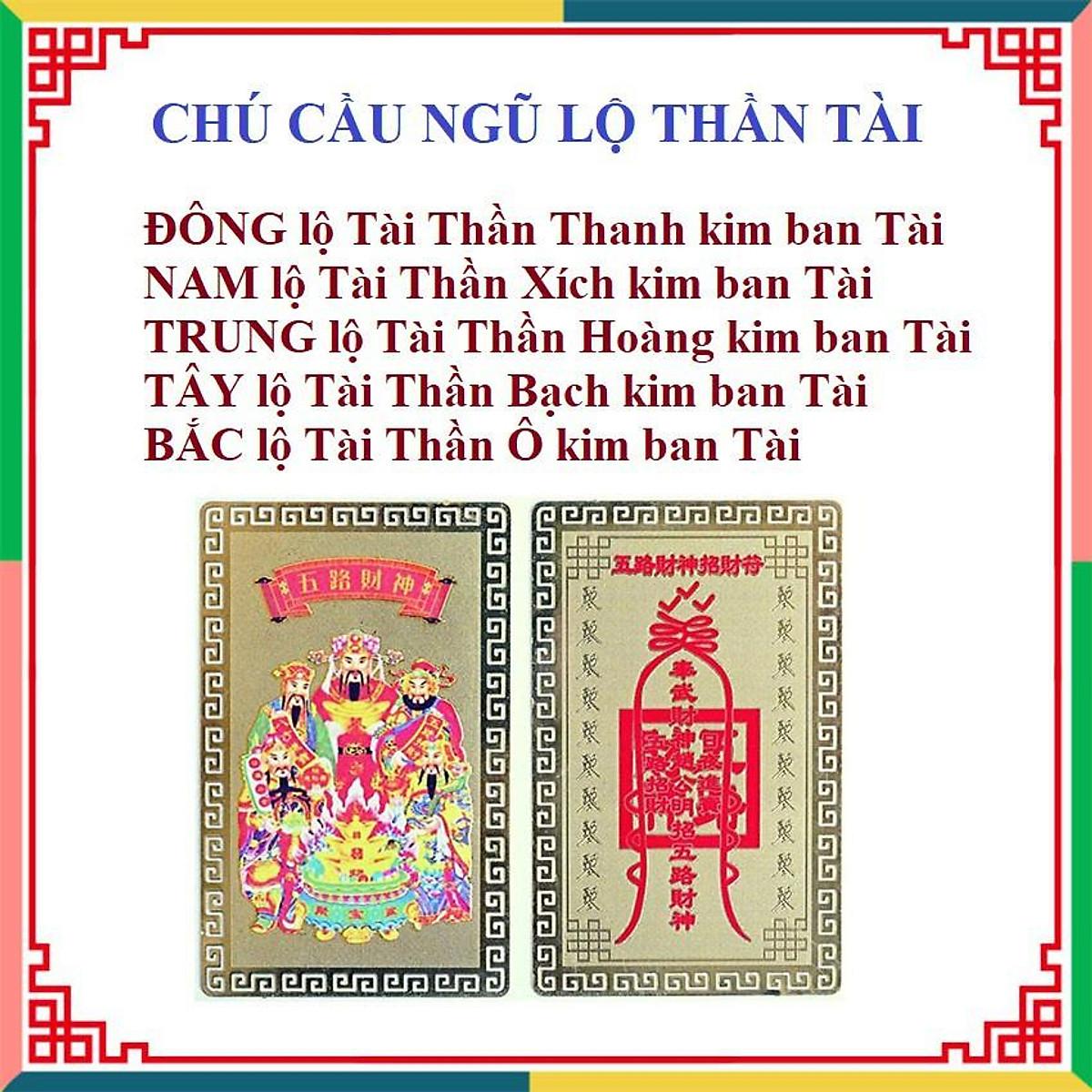 Kim Bài Ngũ Lộ Thần Tài Khai Mở Cung Tài Lộc Mẫu Cao Cấp - Phong Thủy Tài Lộc 2022