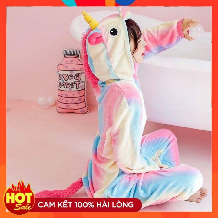 Bộ Đồ Thú Unicorn Hologram -Bộ đồ thú Unicorn Cầu Vồng Người lớn