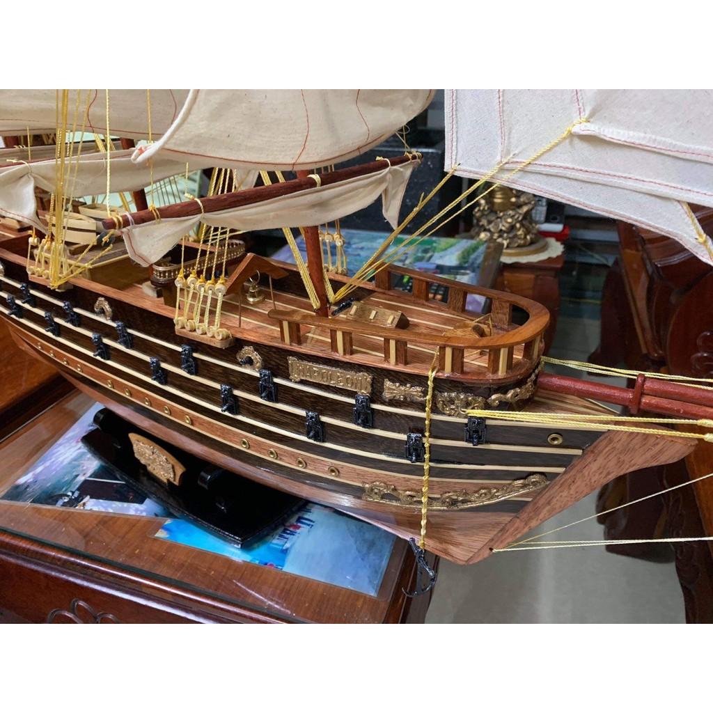 Mô Hình Thuyền Buồm NAPOLEON - Loại I - Thân Tàu Dài 100cm Gỗ Căm Xe