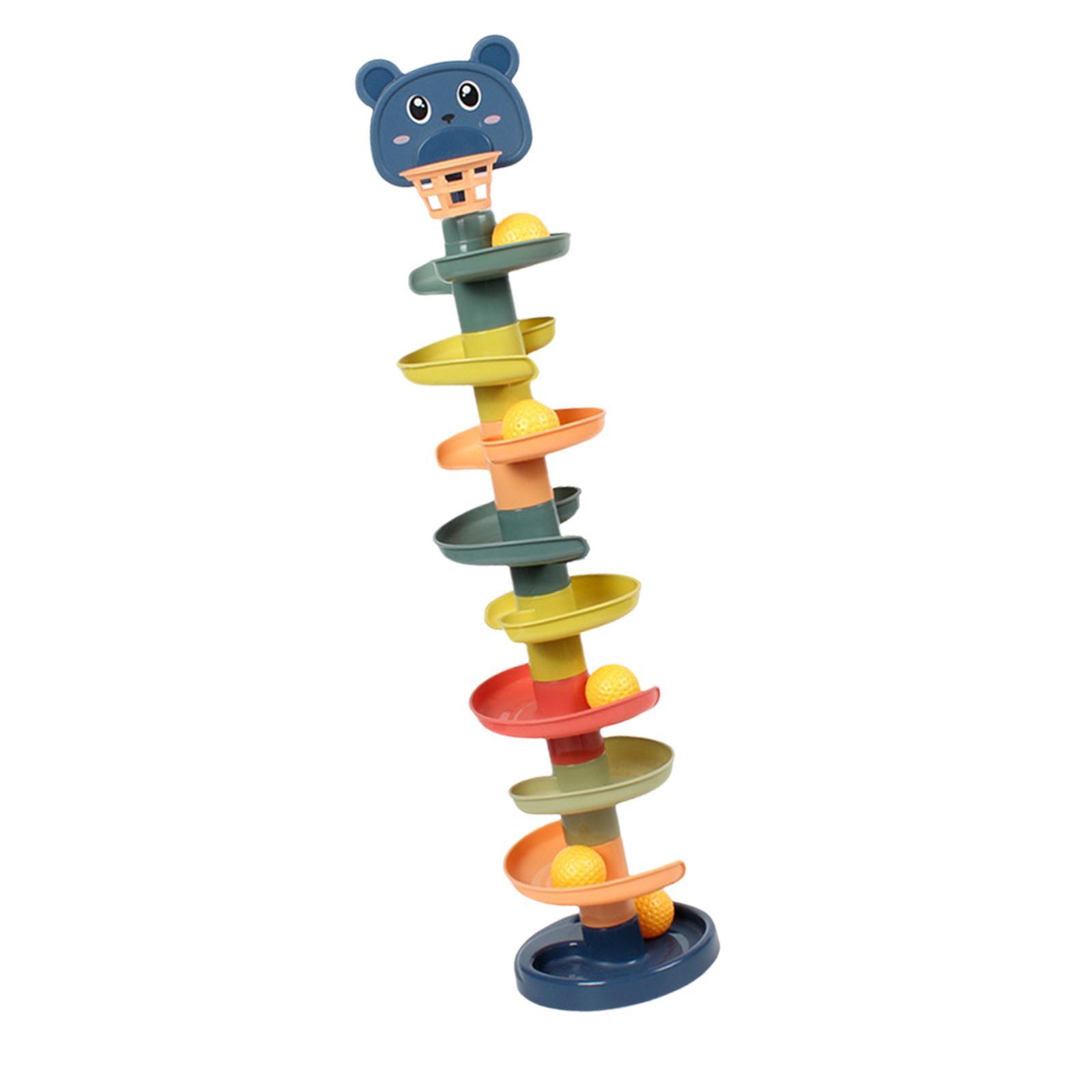9 Layers Ball Ramp Development Games Early Educational Toys Preschool Toys Rotating Track Learning for Kids Gifts