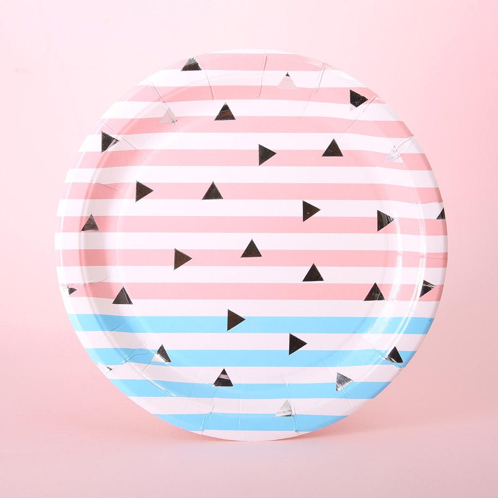 10x Disposable Paper Plates Cake Dessert Plate Wedding Kids Party Tableware