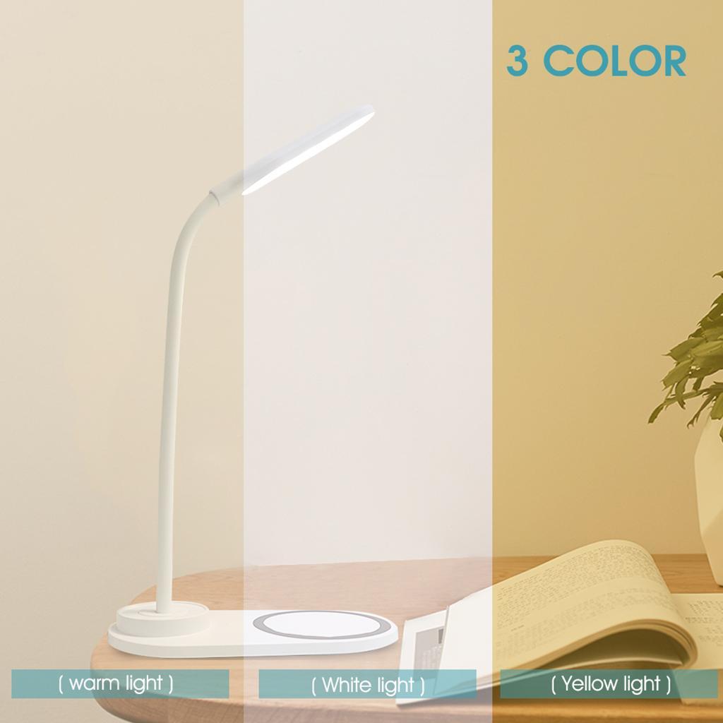 LED Desk Lamp Charger For Office Lighting White