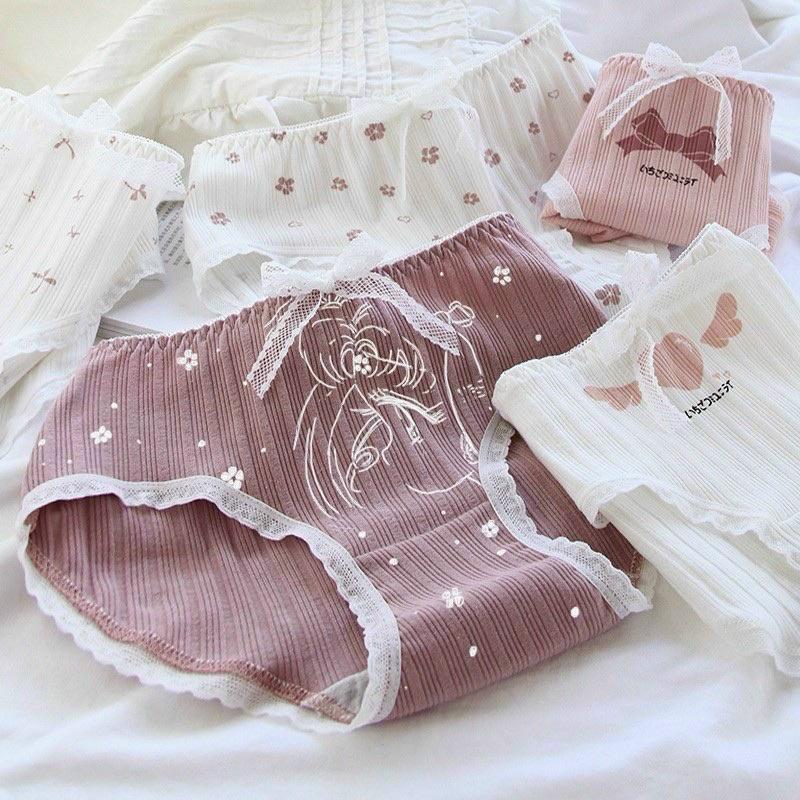 Set 5quần cotton hoạ tiết dễ thương