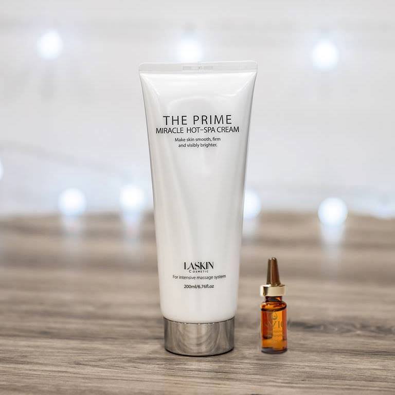 Kem tan mỡ The Prime Miracle Hot - Spa Cream + tặng kèm 1 lọ Ampoule Sylic căng bóng da