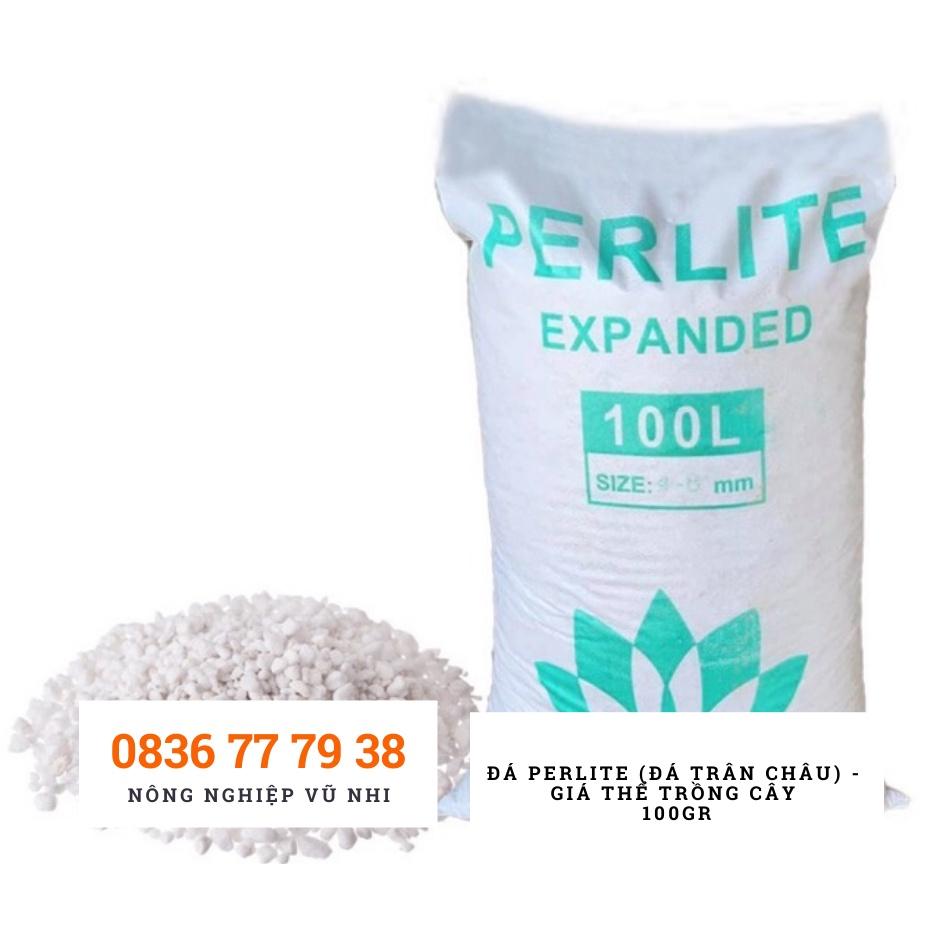 Đá perlite (đá trân châu) - giá thể trồng cây 100gr