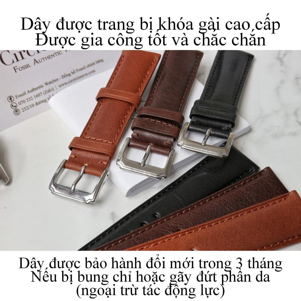 Dây đồng hồ da bò Vachetta handmade cao cấp dùng cho mọi đồng hồ size 20 và 22 (Tặng kèm Tool tháo dây) - HM01