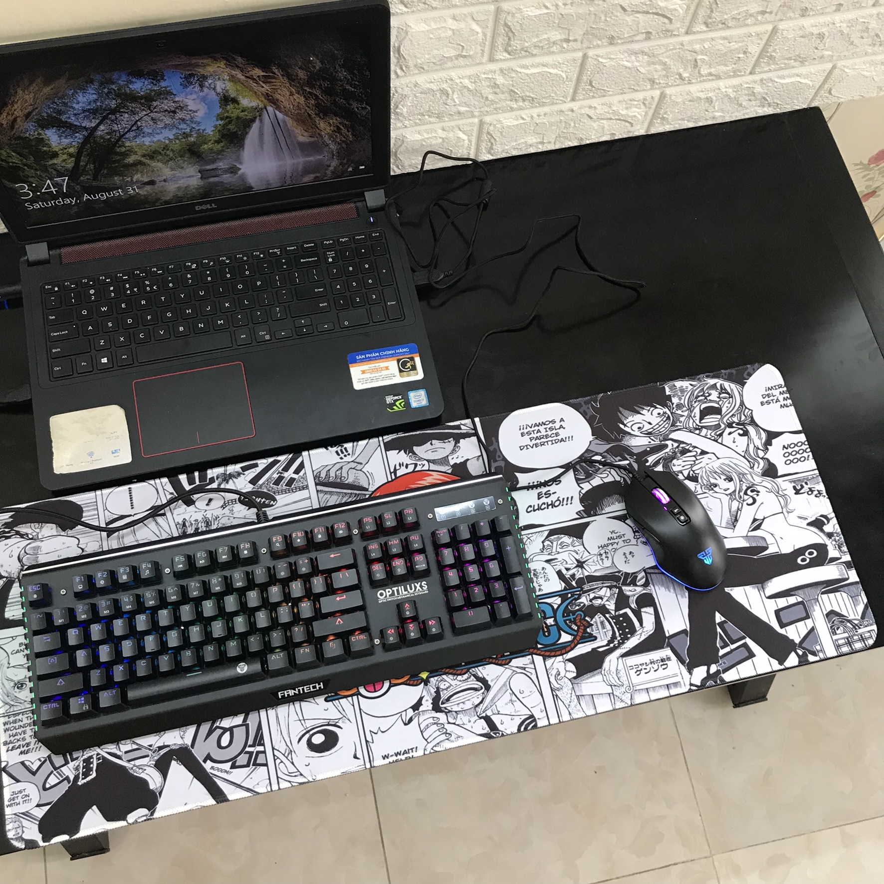 Miếng Lót Chuột, Bàn Di Chuột, mouse pad anime One Piece cỡ lớn (80x30x0.3)