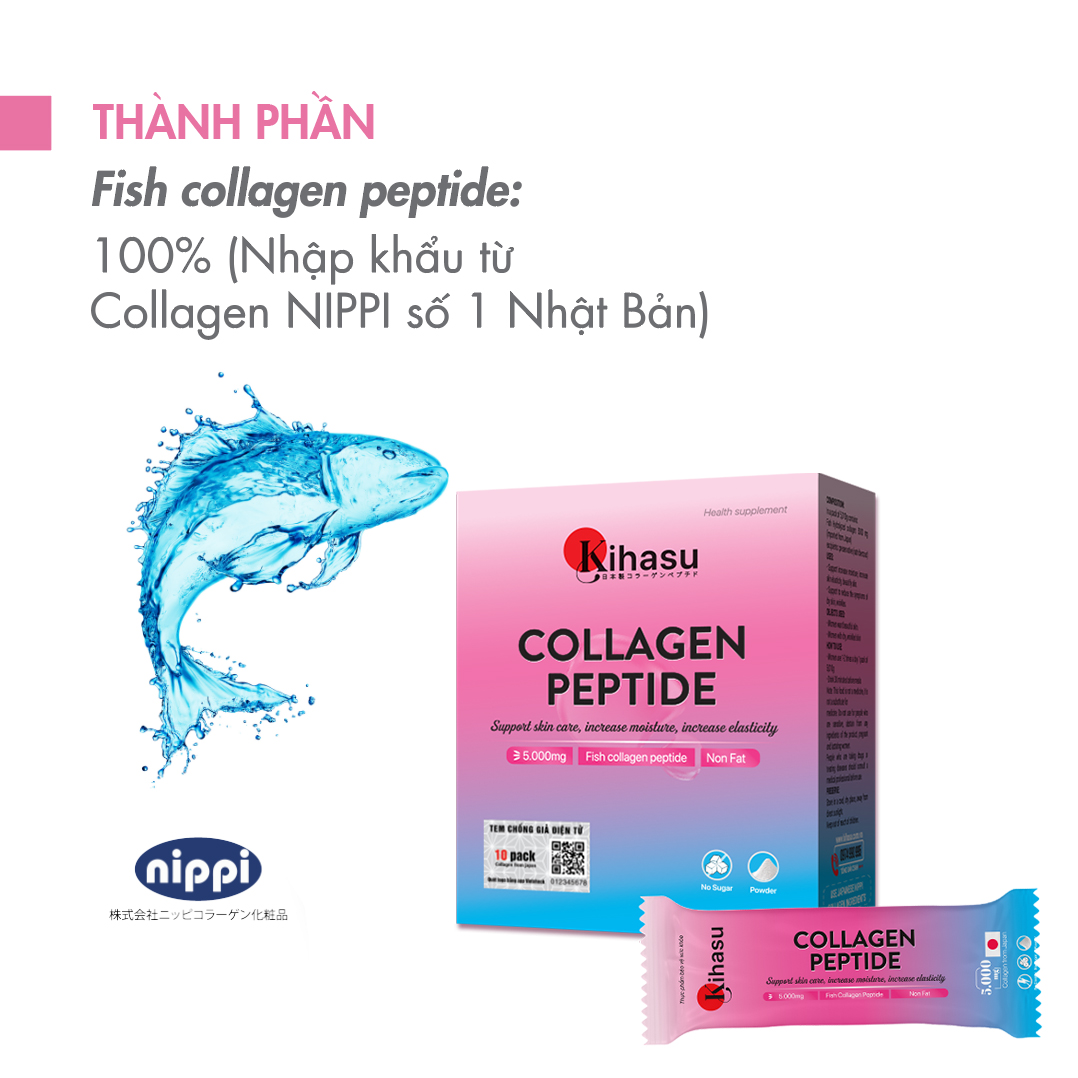 Bột collagen peptide kihasu: dạng collagen bột nhật bản dành cho mọi lứa tuổi