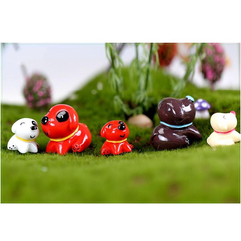 Tiểu cảnh Terrarium ️ Chó đốm tiểu cảnh trang trí sen đá, sân vườn, bể cá, bể terrarium