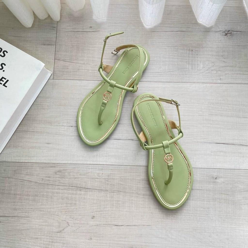 Giày dép Sandal nữ đế bệt xỏ ngón đi học, Sandal nữ đế bằng quai bản ngang lớn viền cói , hàng siêu đẹp chuẩn size