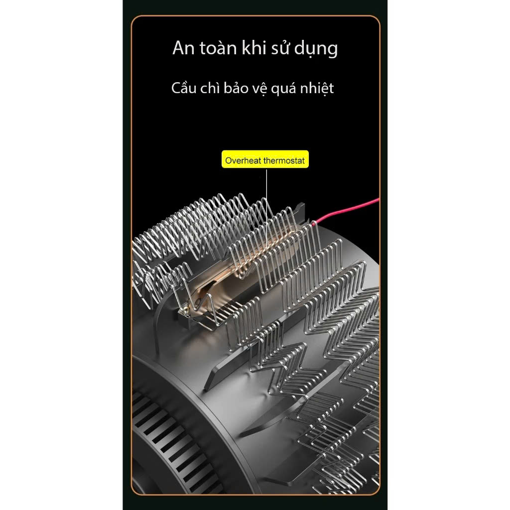 Máy sưởi mini công suất 500-1000W, quạt sưởi mini để bàn Q124, thiết kế nhỏ gọn, làm nóng tức thì, hàng chính hãng, bảo hành 12 tháng