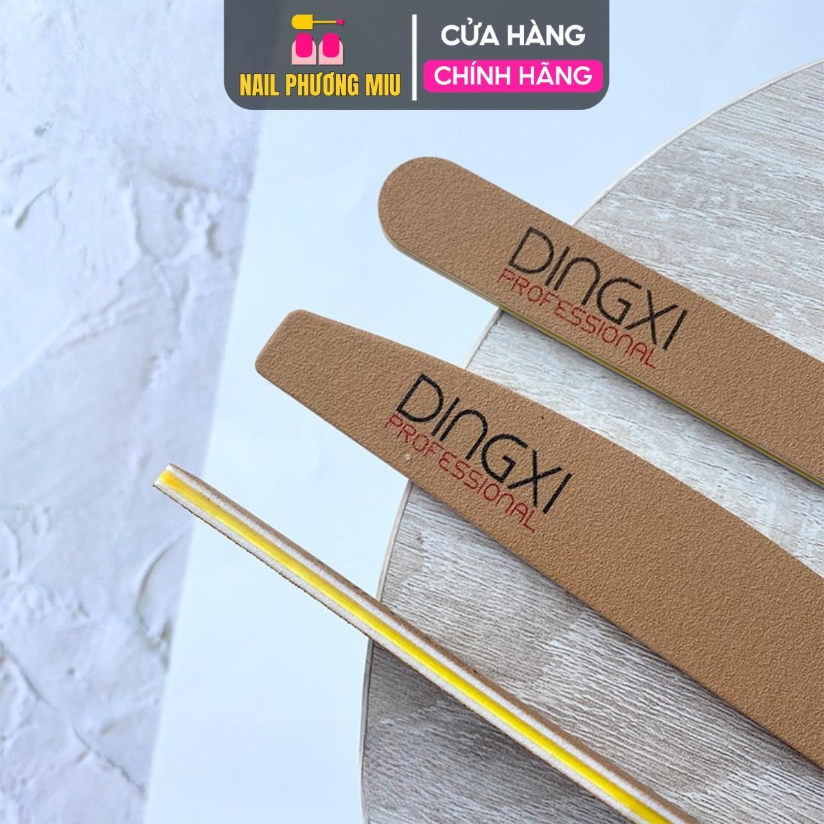 Dũa Da Bò Dingxi Màu Nâu Vàng Độ Nhám 100/180 Làm Nail, Dũa Móng Dày Nhiều Form Thẳng, Kim Cương, Cong, Bầu, Tròn Nail Phương Miu