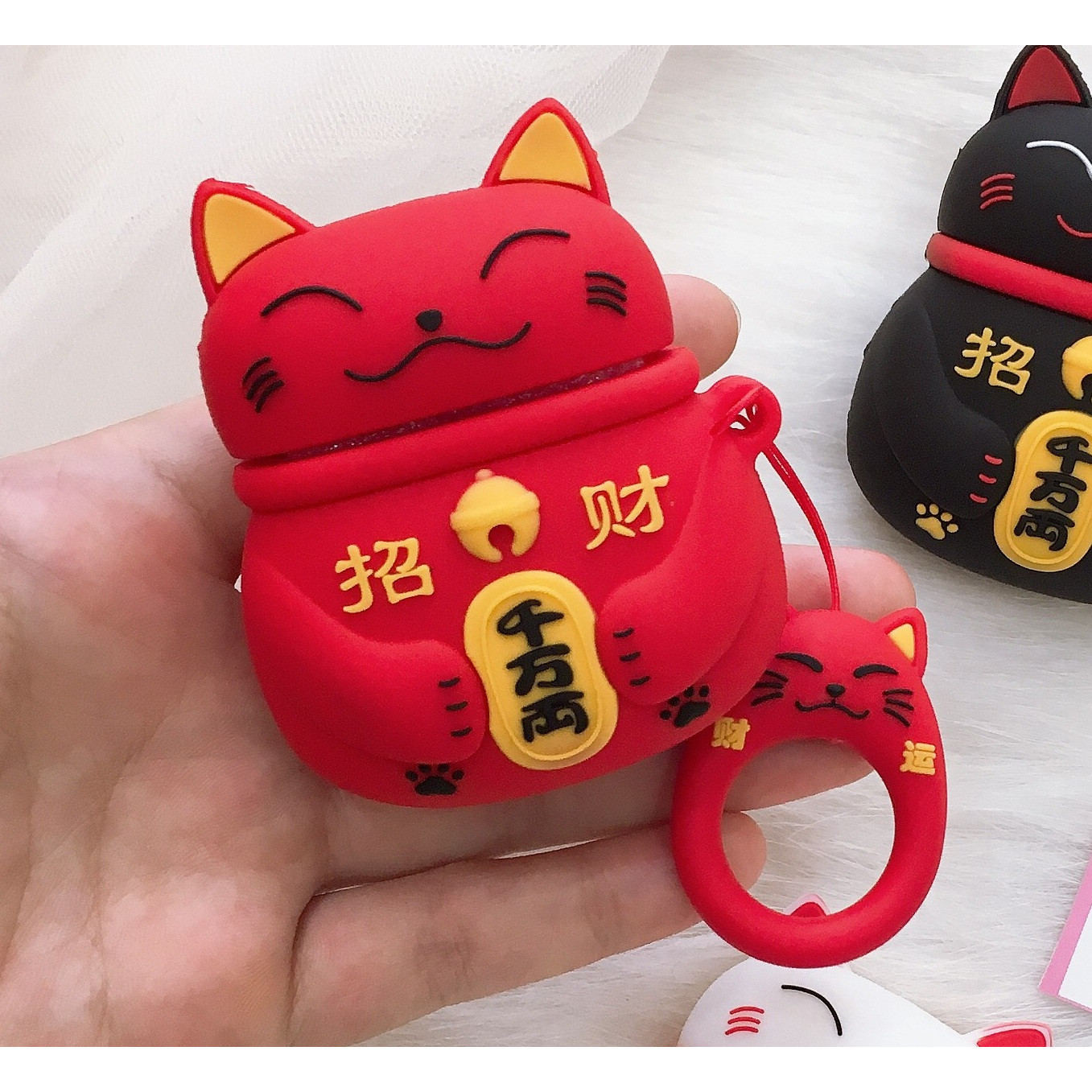 Case Silicon dành cho Airpods - MÈO MAY MẮN