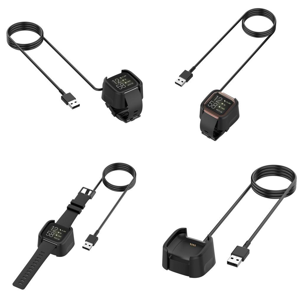 For 2 USB Charging Cable Power Charger Dock Cradle 100cm Black