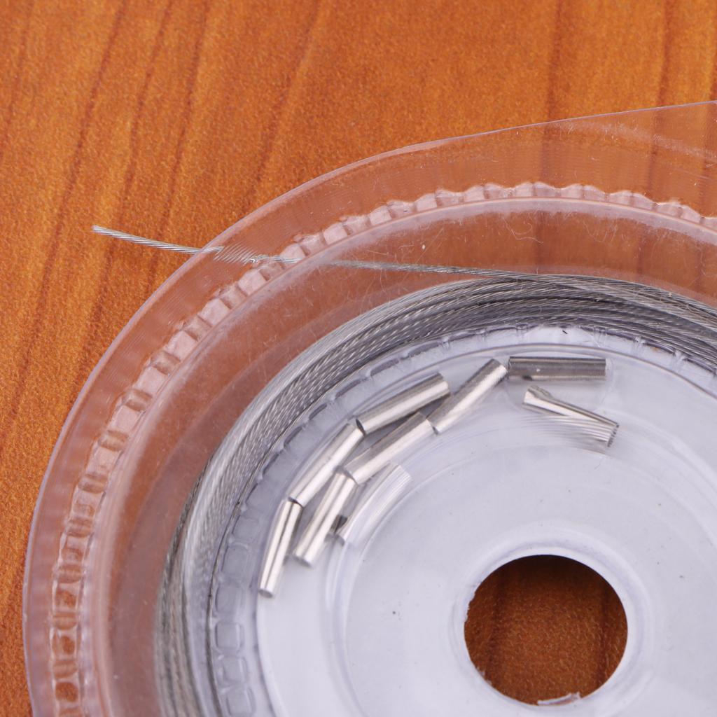 Fishing Line Wire Leader Stainless Steel Trace Lures 10m 7 Strands