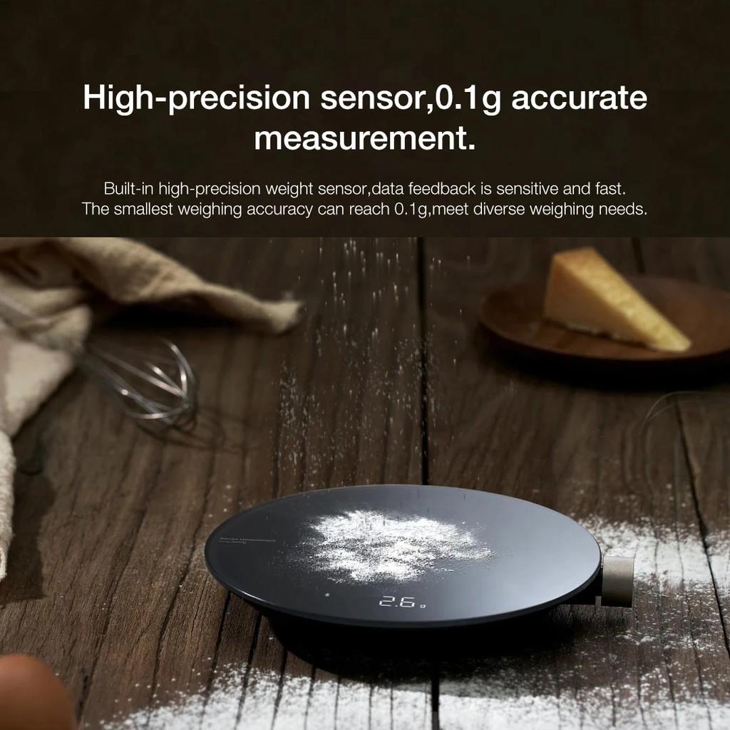 Cân Điện Tử Thông Minh Bluetooth HOTO Điều Khiển Qua APP Mijia Độ Chính Xác Cao 0.1g Phạm Vi Cân 1-3000g