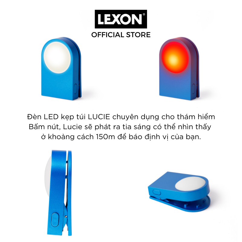 Đèn LED mini kẹp túi LEXON LUCIE an toàn và nhỏ gọn - Hàng chính hãng