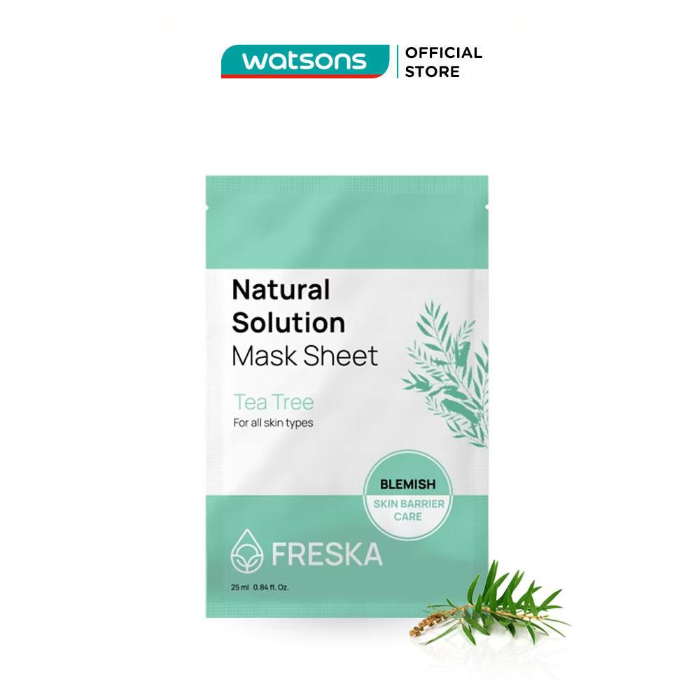 Mặt Nạ Giấy Freska Chiết Xuất Lá Tràm Trà Natural Solution Mask Sheet Tea Tree 25ml