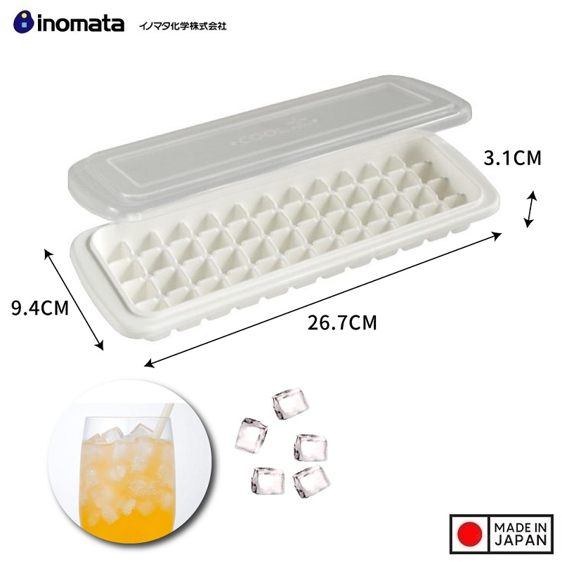 Khay đá có nắp đậy Inomata 48 viên - Hàng Nội Địa Nhật Bản