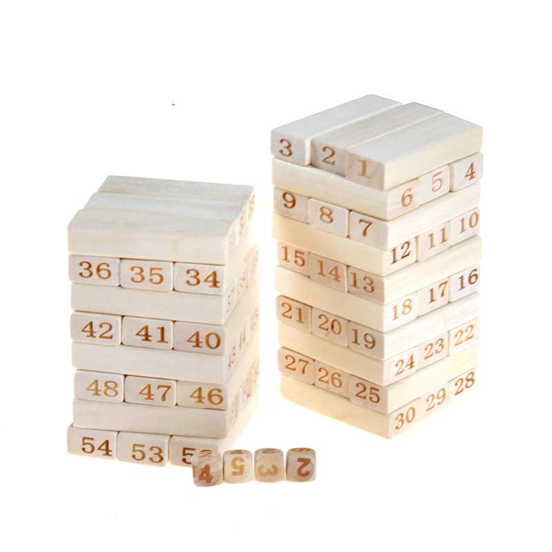 BỘ ĐỒ CHƠI RÚT GỖ 54 THANH