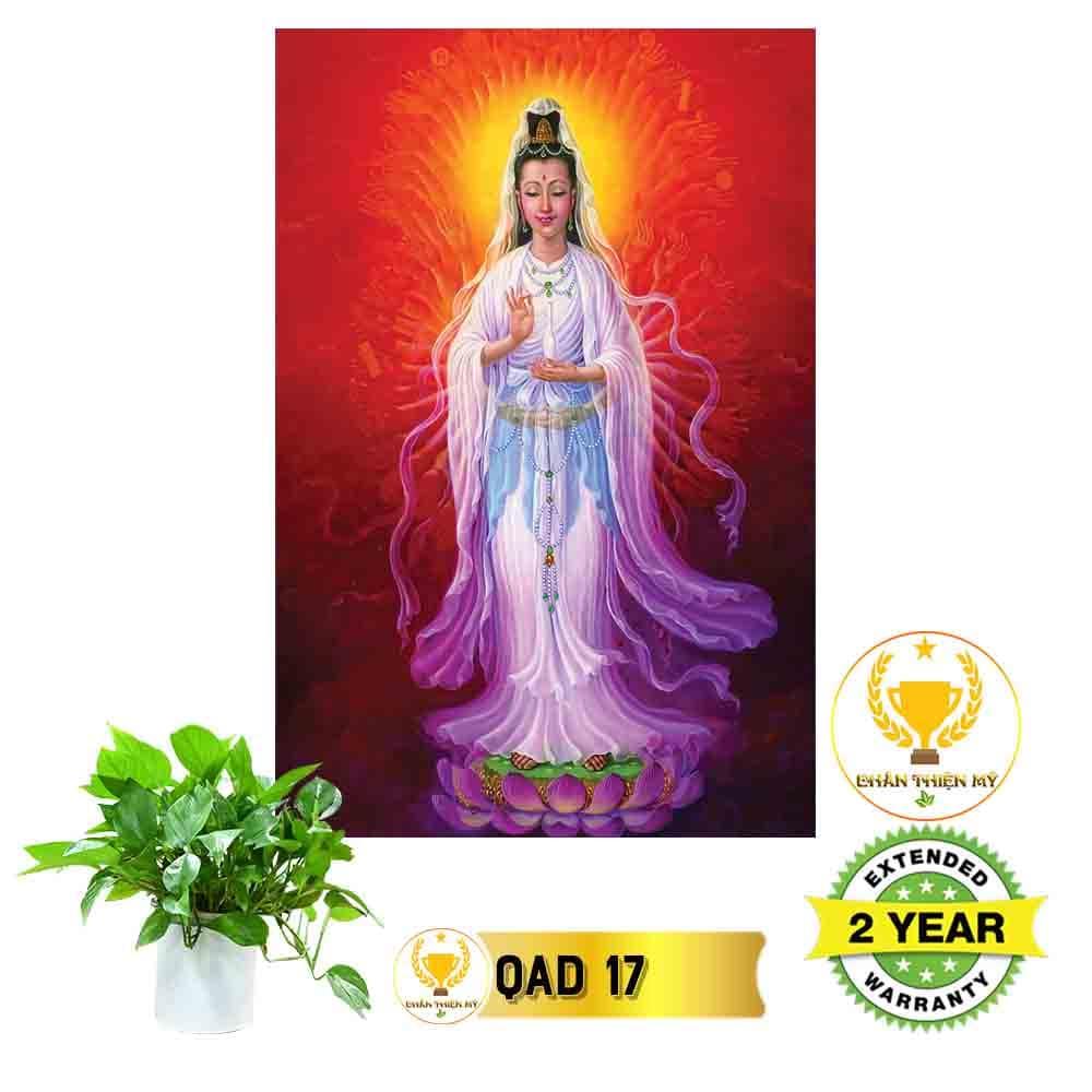 Tranh điện Quan Thế Âm Bồ Tát đứng QAN4