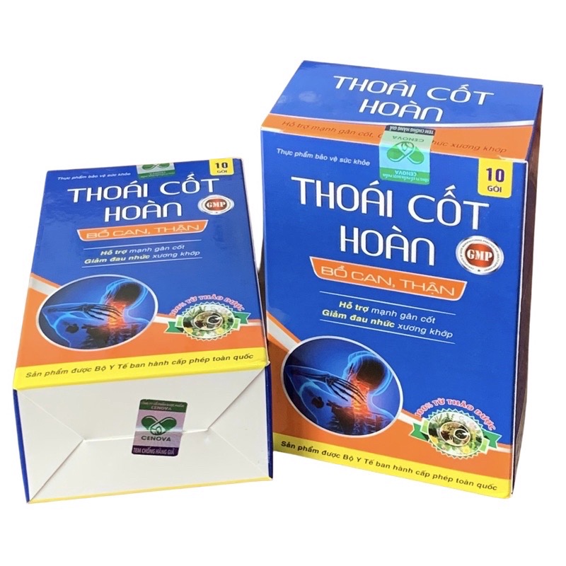 THOÁI CỐT HOÀN - Hộp 10 gói - Hỗ trợ mạnh gân cốt , giảm đau nhức xương khớp, Lisse
