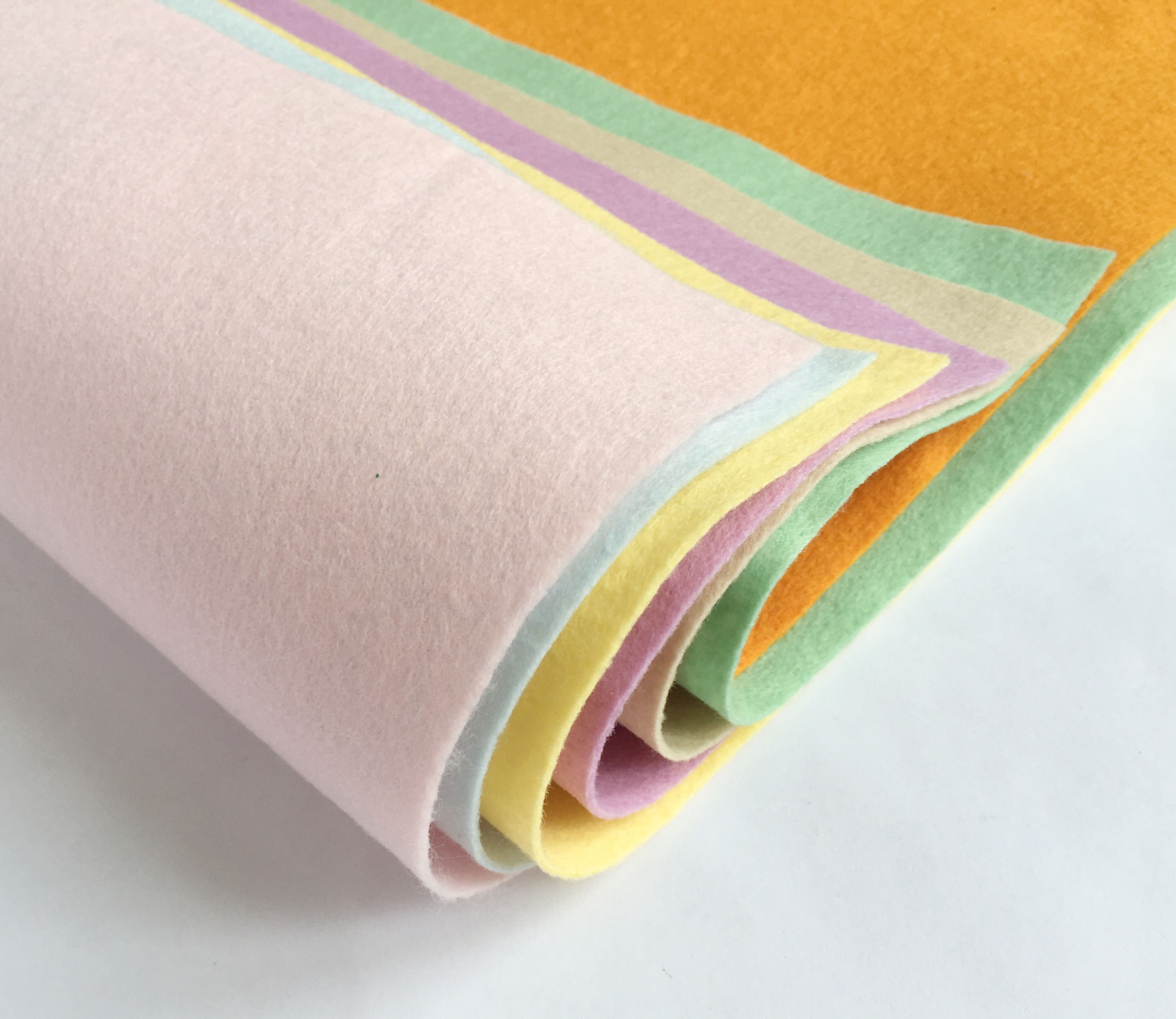 Combo 7 vải nỉ mềm Hàn Quốc cao cấp D30XR37cm 7 màu Pastel   làm đồ handmade, craft, thủ công