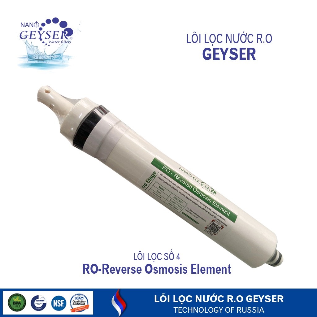 Máy lọc nước ro không vỏ  9 cấp lõi công nghệ Nga geyser eco 9