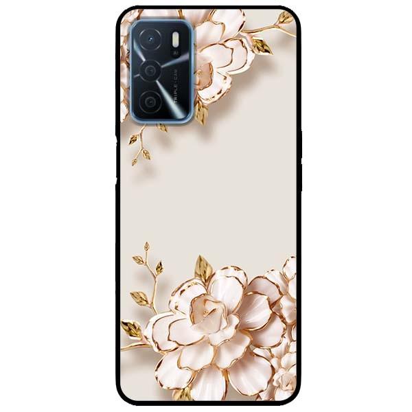 Ốp lưng dành cho Oppo A16 mẫu Tranh Hoa Nền Trắng