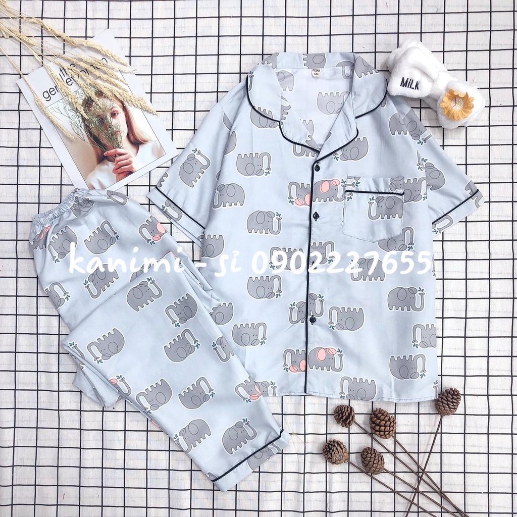 Bộ ngủ pijama nữ tay ngắn quần dài Kanimi chất kate Thái đẹp Kanimi - BN03