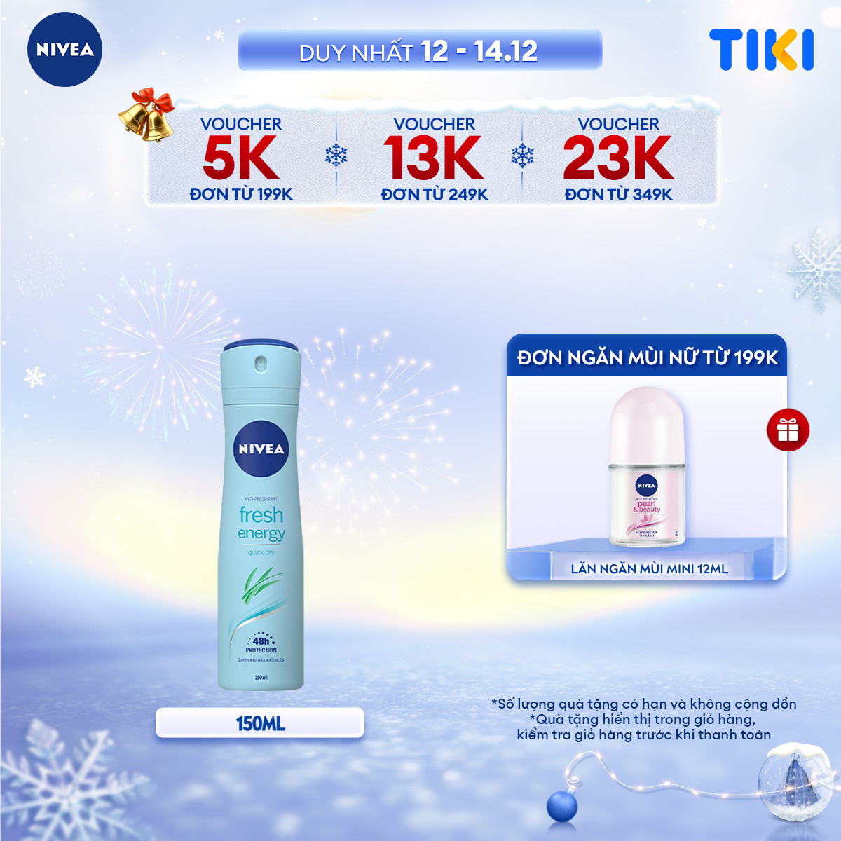 Xịt Ngăn Mùi NIVEA Tươi Mát Sức Sống (150 ml) - 83750