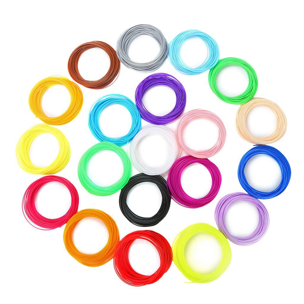 ABS 3D Printer Filament 1.75 mm Spool for 3D Printer &3D Pen 20Colors 5m