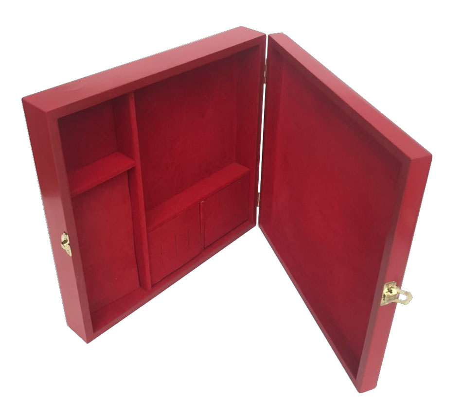 Hộp quà đựng trang sức cưới màu đỏ cao cấp - Hộp trang sức ngày cưới,nhận cưới, dậy chuyền,bông tai tiện dụng